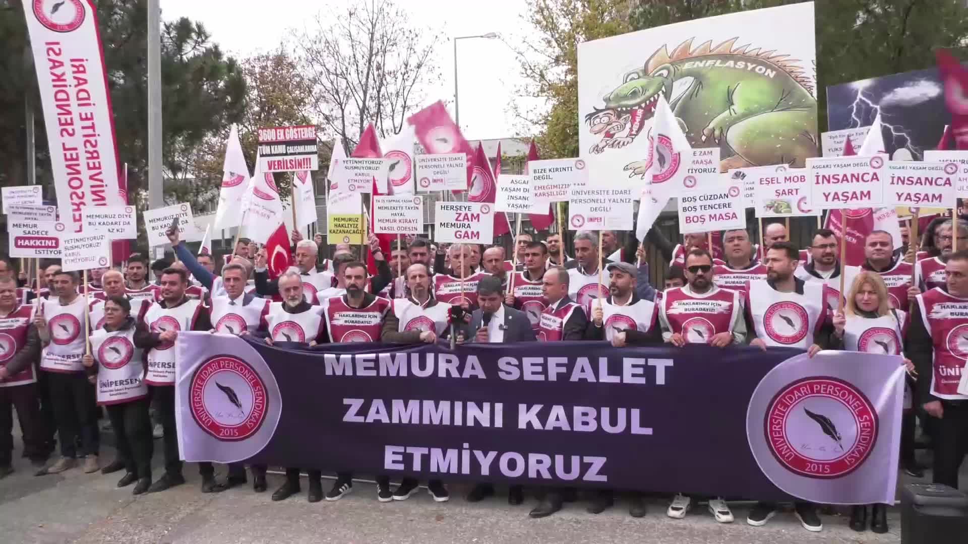 Üniversite İdari Personel Sendikası'ndan memur maaşlarına zam talebi: "Sefalet zammı istemiyoruz"
