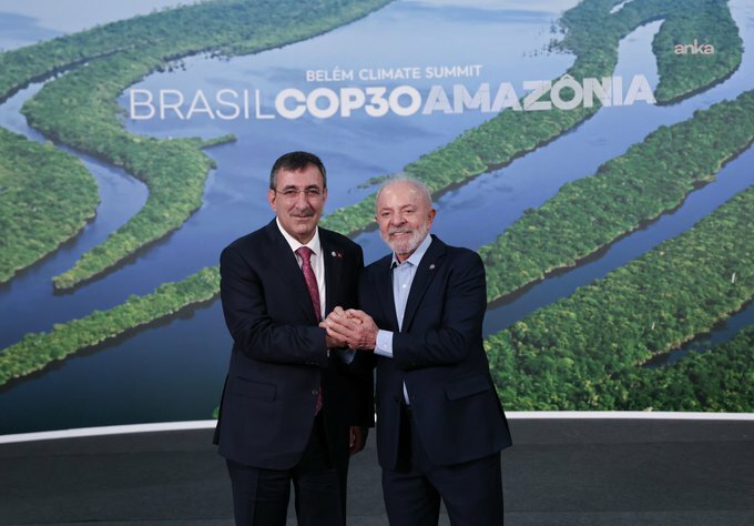Cumhurbaşkanı Yardımcısı Yılmaz, Brezilya Devlet Başkanı  Lula da Silva ile görüştü