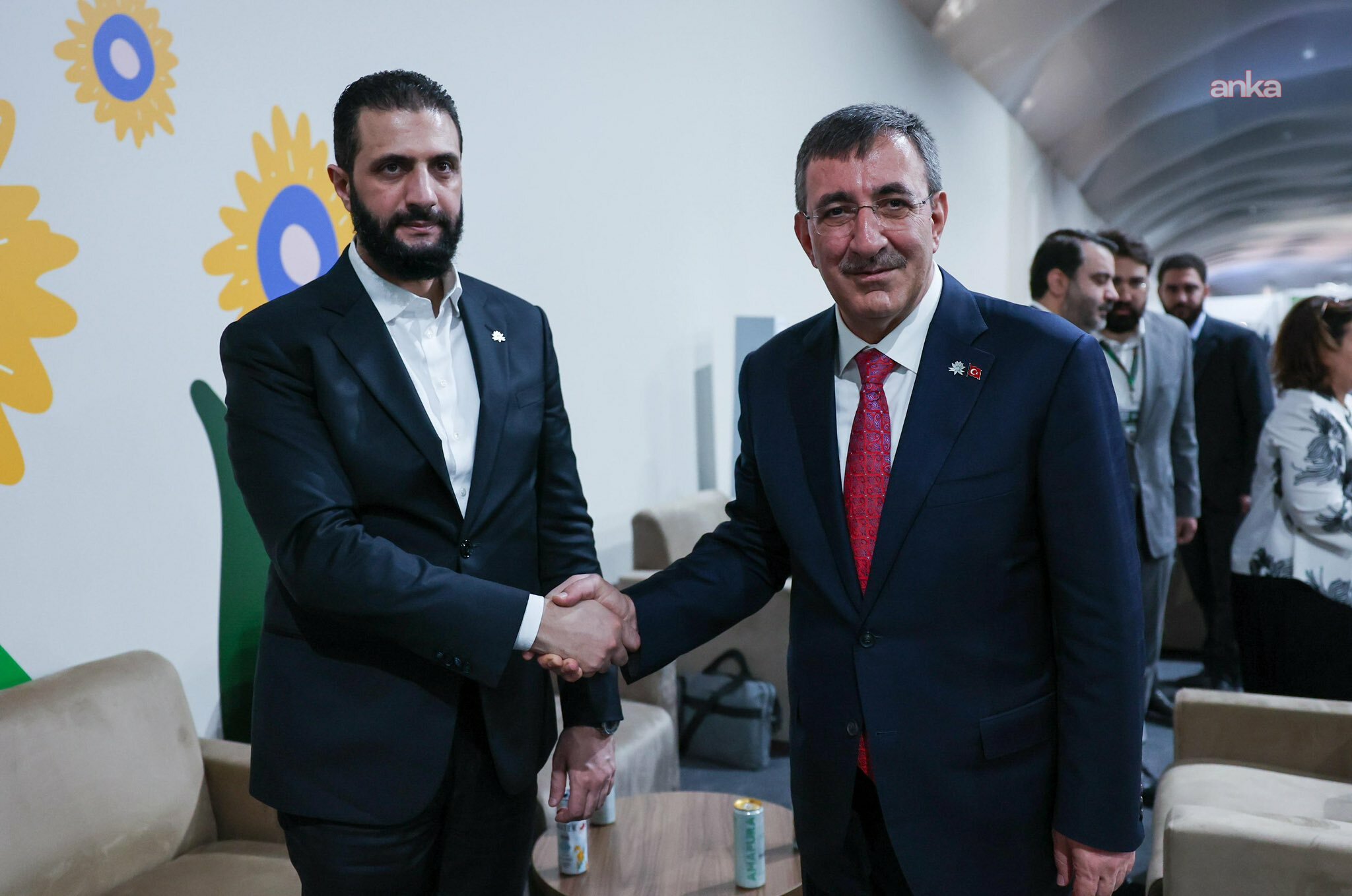 Cumhurbaşkanı Yardımcısı Yılmaz, Suriye Cumhurbaşkanı Şara ile görüştü