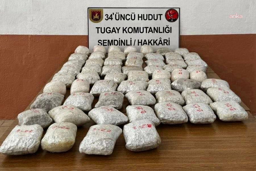 MSB: Hakkari hudut hattında 32 kilo uyuşturucu ele geçirildi