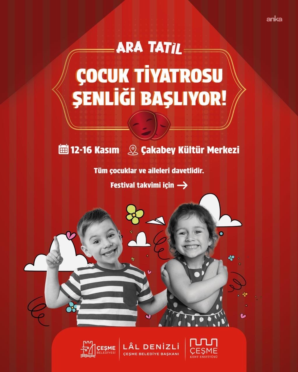 Çeşme Belediyesinden miniklere tiyatro dolu ara tatil