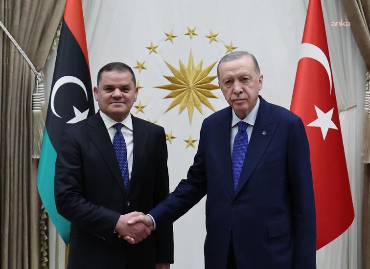 Cumhurbaşkanı Erdoğan, Libya Milli Birlik Hükümeti Başbakanı Dibeybe ile görüştü