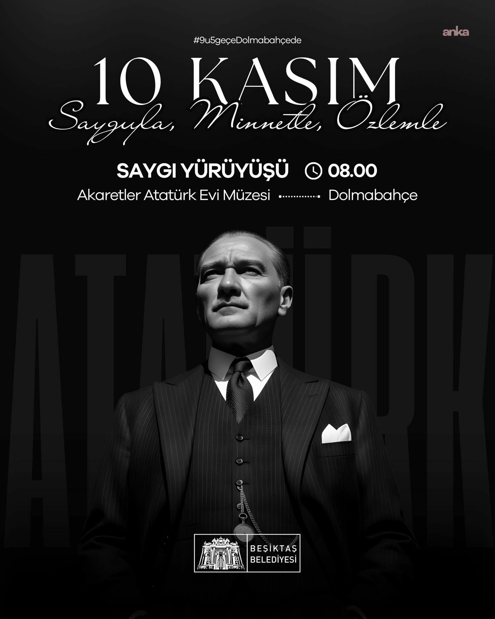 Beşiktaşlılar Atatürk'ü "Saygı Yürüyüşü" ile anacak