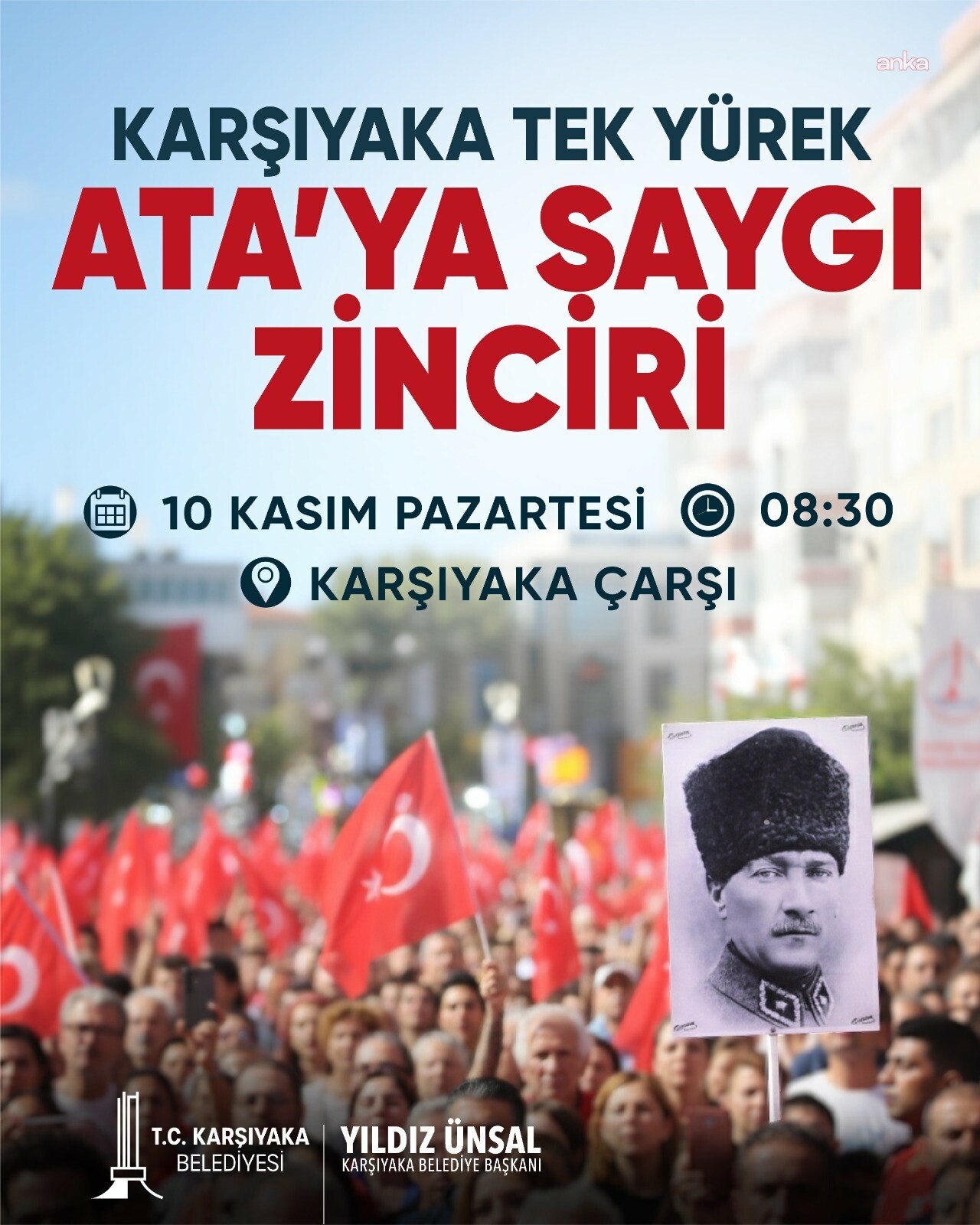 Binlerce Karşıyakalı “Ata’ya Saygı Zinciri” oluşturacak