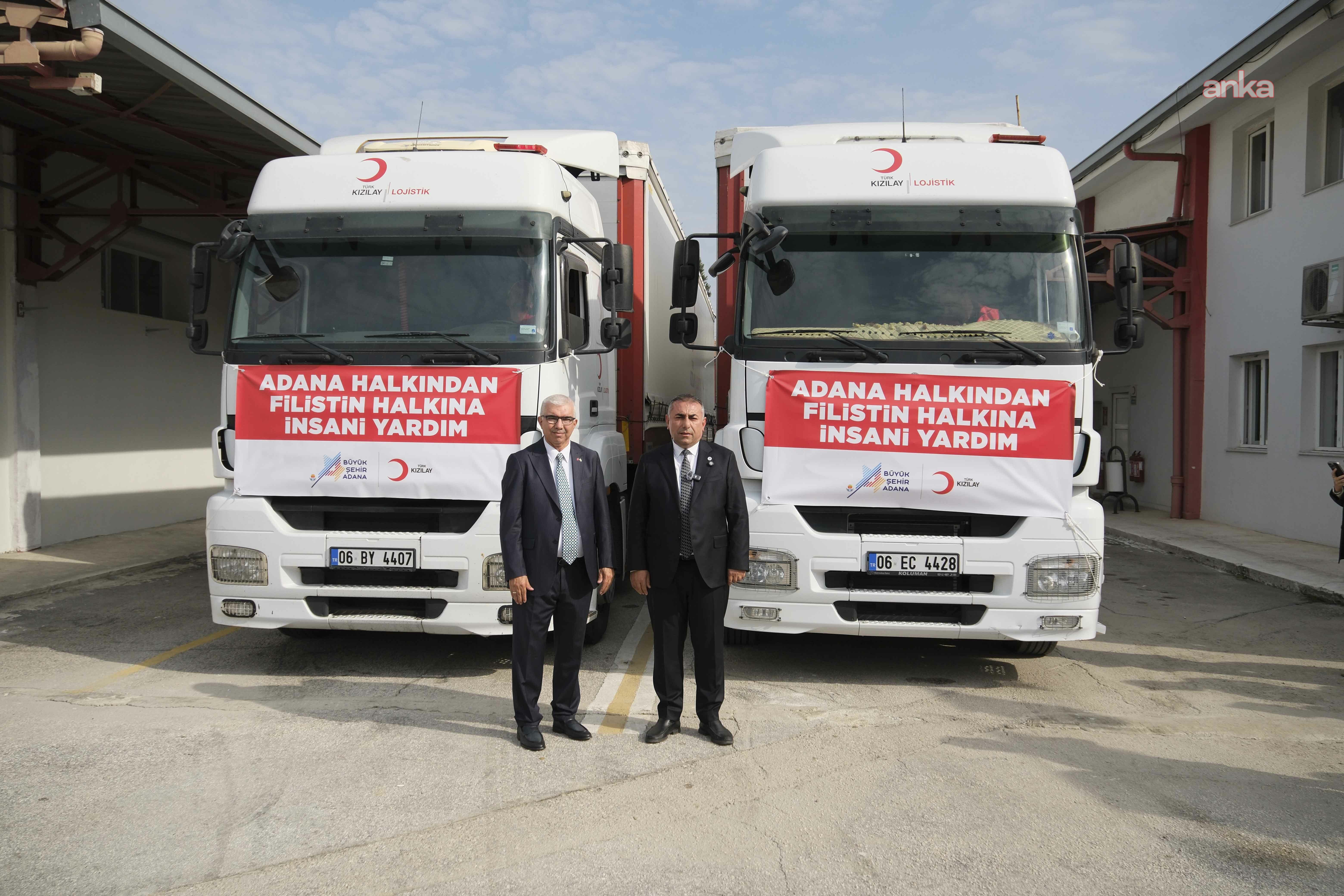 Adana Büyükşehir Belediyesi, Gazze’ye insani yardım tırı gönderdi