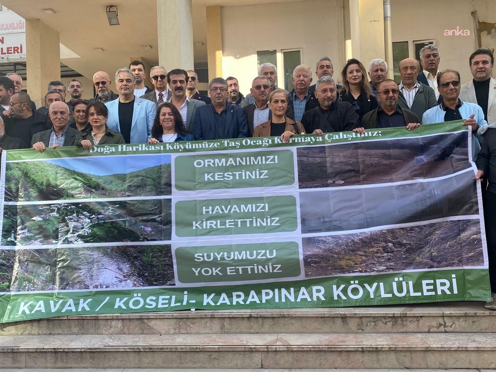 Samsun Kavak’ta taş ocağına halktan tepki: “Su kaynaklarımız zarar gördü”