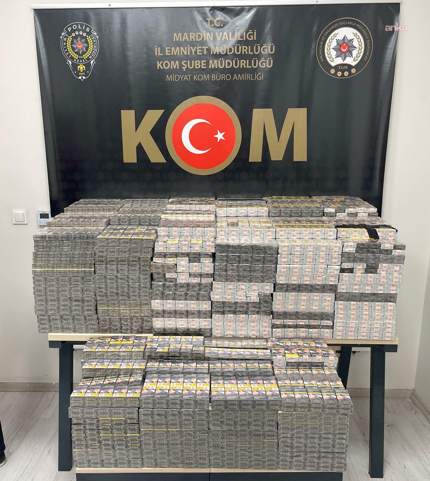 Mardin’de gümrük kaçağı 7 bin 900 paket sigara ele geçirildi, 3 kişi gözaltında