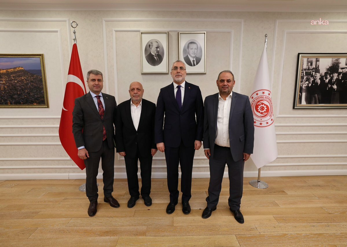 Bakan Işıkhan, HAK-İŞ Konfederasyonu Genel Başkanı Arslan ile görüştü
