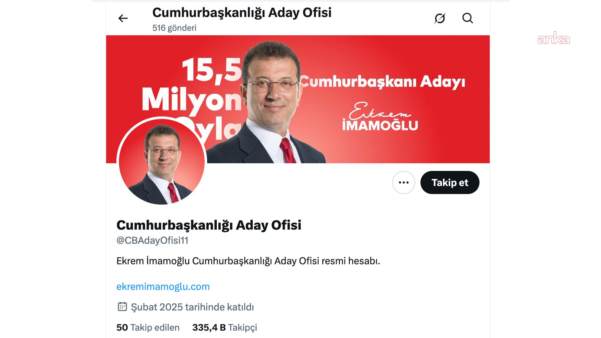 Ekrem İmamoğlu'nun kullanıcı adı değişen "X" hesabına da erişim engeli getirildi