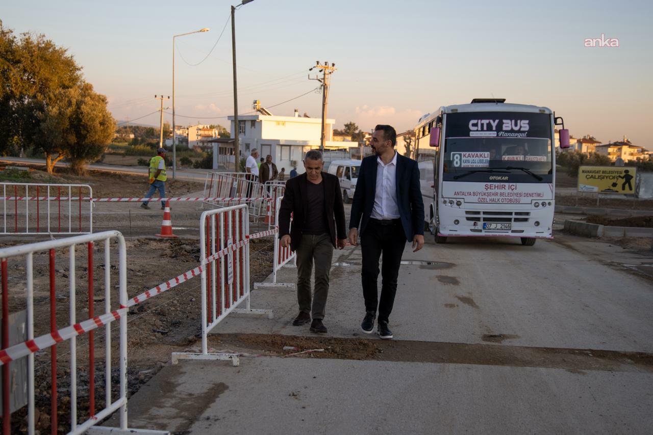 Manavgat Belediye Başkanvekili Çiçek, Piyade Er Fikret Karamusaoğlu Caddesi'ndeki çalışmaları inceledi