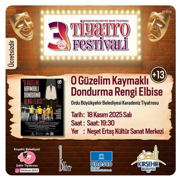 Kırşehir Belediyesi 3. Tiyatro Festivali başlıyor
