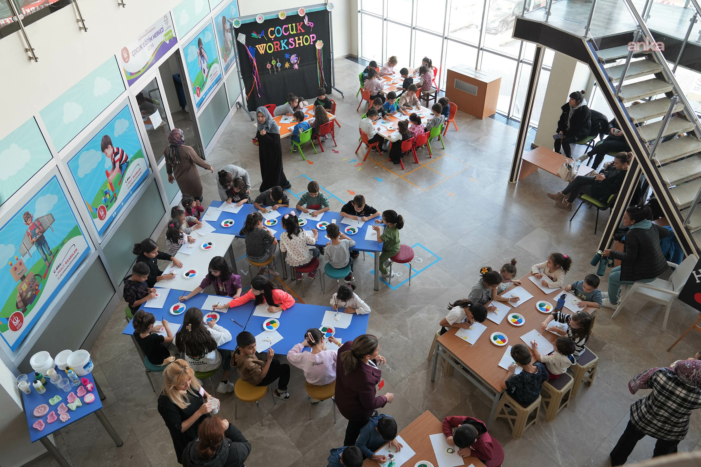 Keçiören’de minikler yaratıcı atölyelerde buluştu