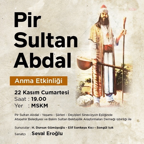 Pir Sultan Abdal, Ataşehir'de anılacak