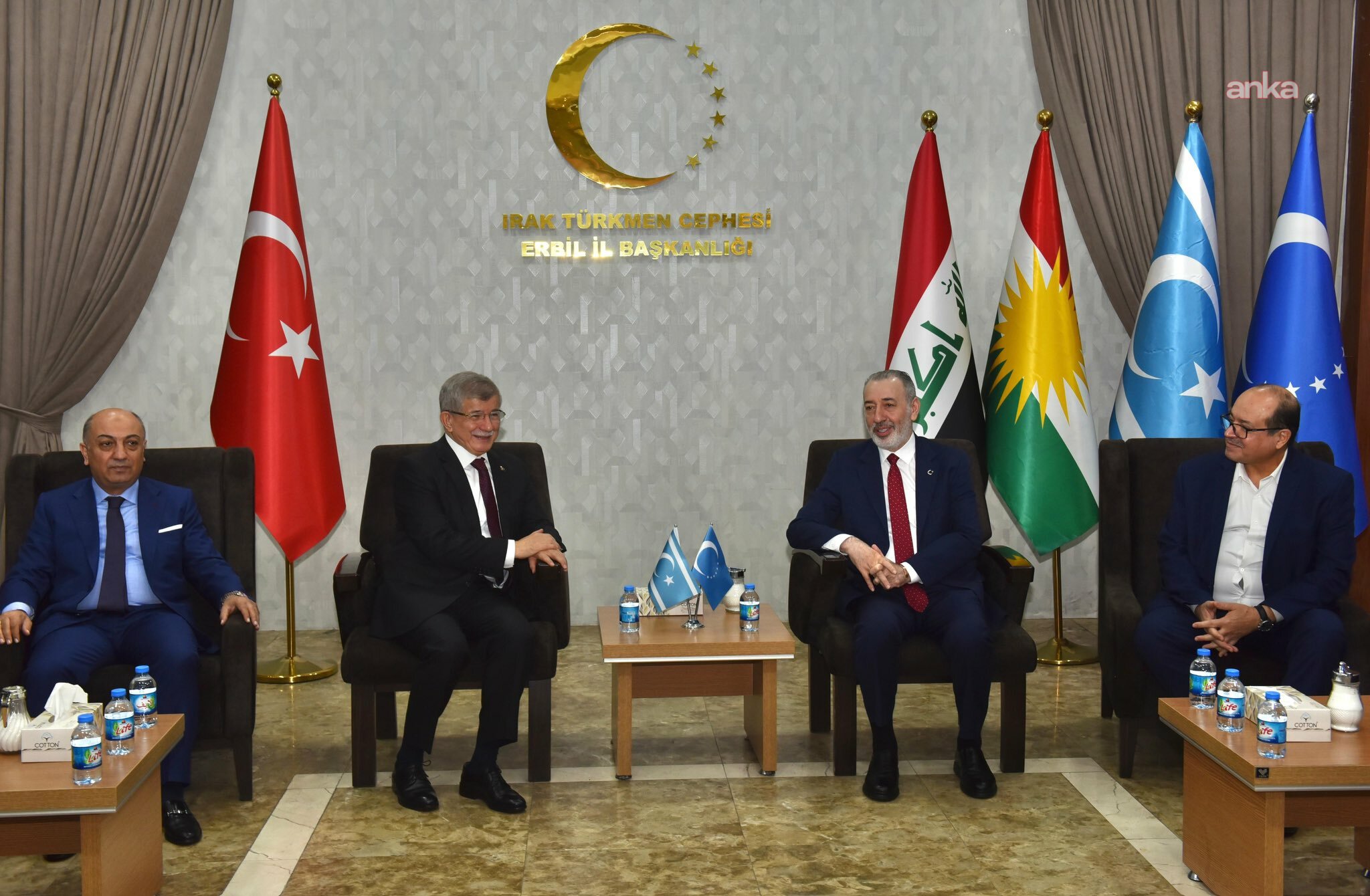 Ahmet Davutoğlu, Irak Türkmen Cephesi Erbil İl Başkanı Aydin Maruf Selim'i ziyaret etti