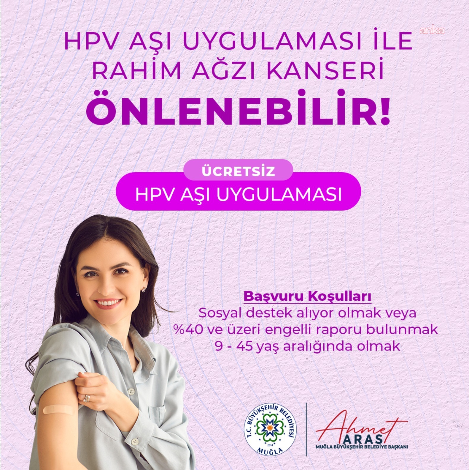 Muğla Büyükşehir Belediyesi, ücretsiz HPV aşısı için başvuruları almaya devam ediyor