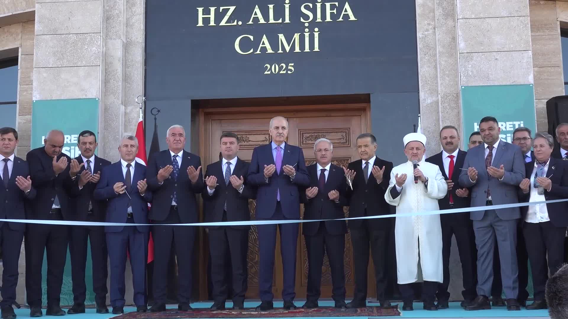 Hz. Ali Şifa Camii, TBMM Başkanı Numan Kurtulmuş'un katılımıyla açıldı