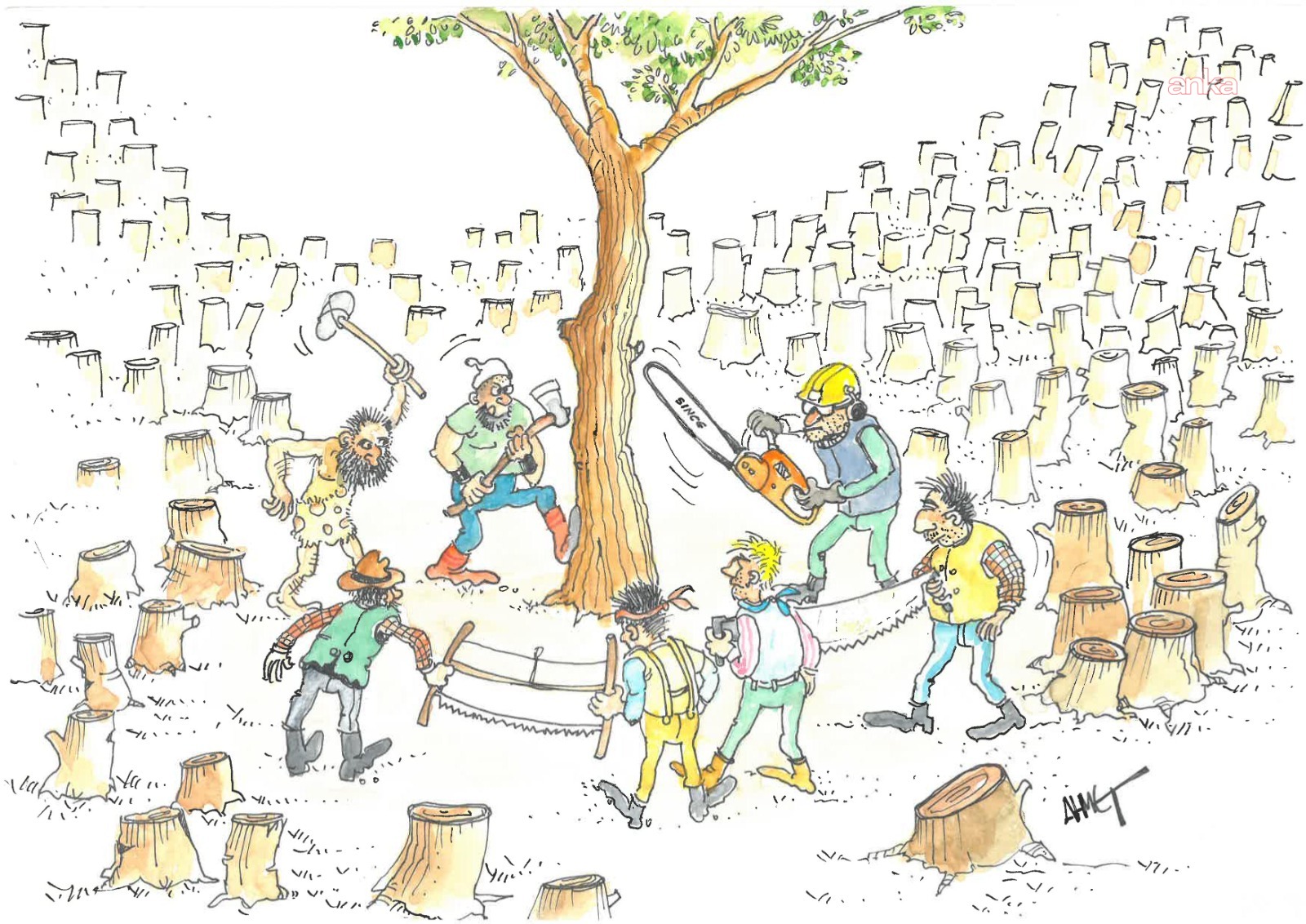 Kadıköy’de “Doğaya Sahip Çıkan Karikatürler” sergisi