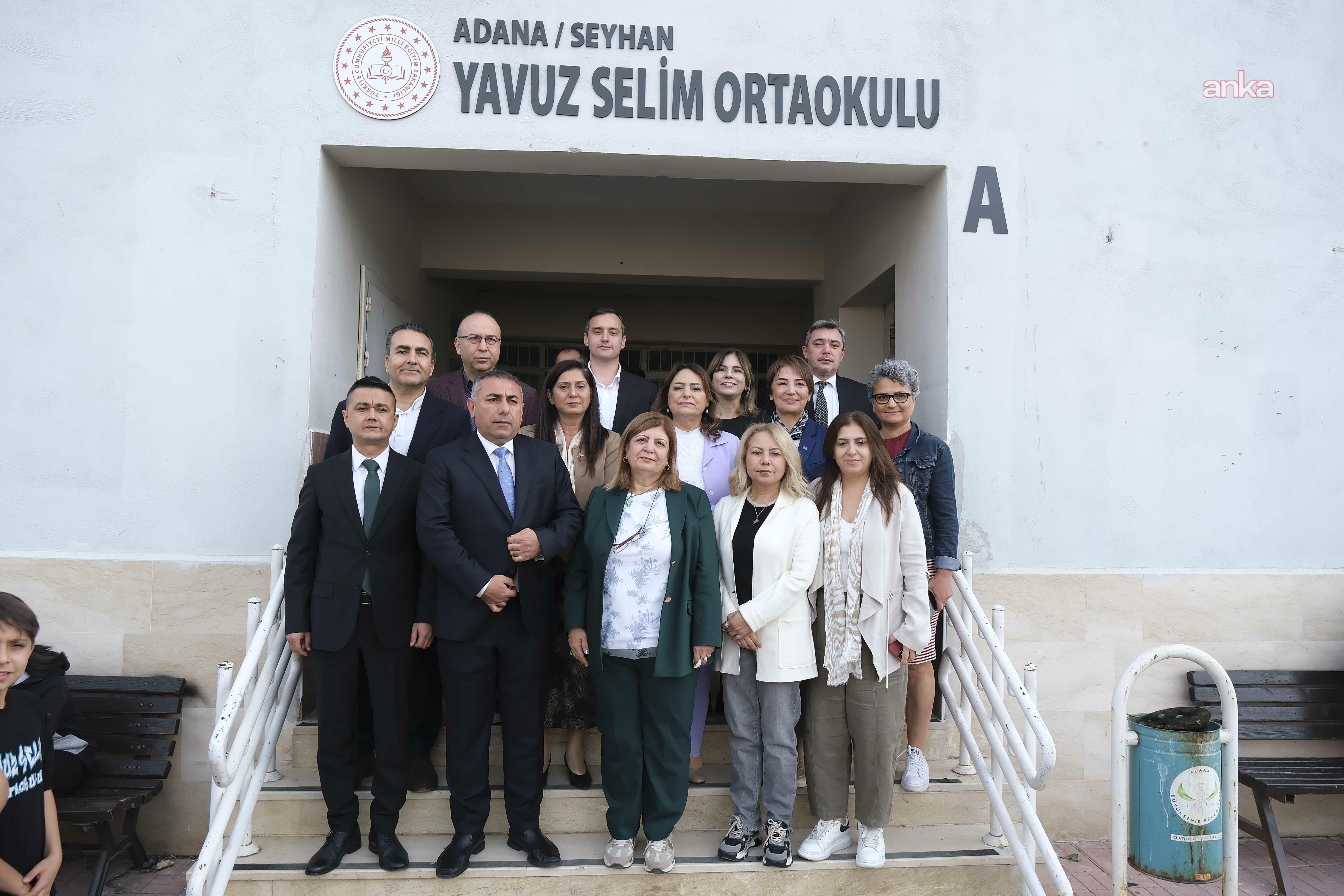 Adana Büyükşehir Belediye Başkan Vekili Geçer, Zeydan Karalar'ın eşinin görev yaptığı okulu ziyaret etti
