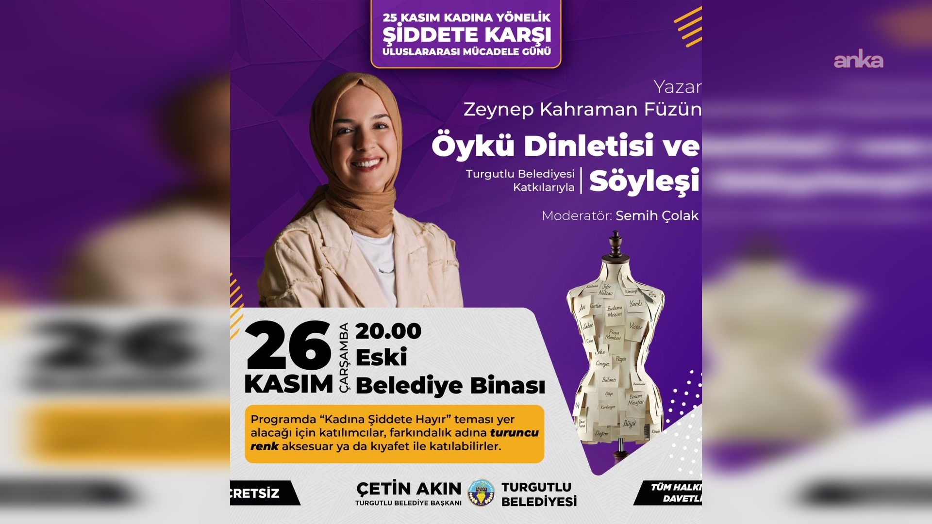 Turgutlu’da "Kadına Yönelik Şiddetle Mücadele Günü" etkinliği düzenleniyor