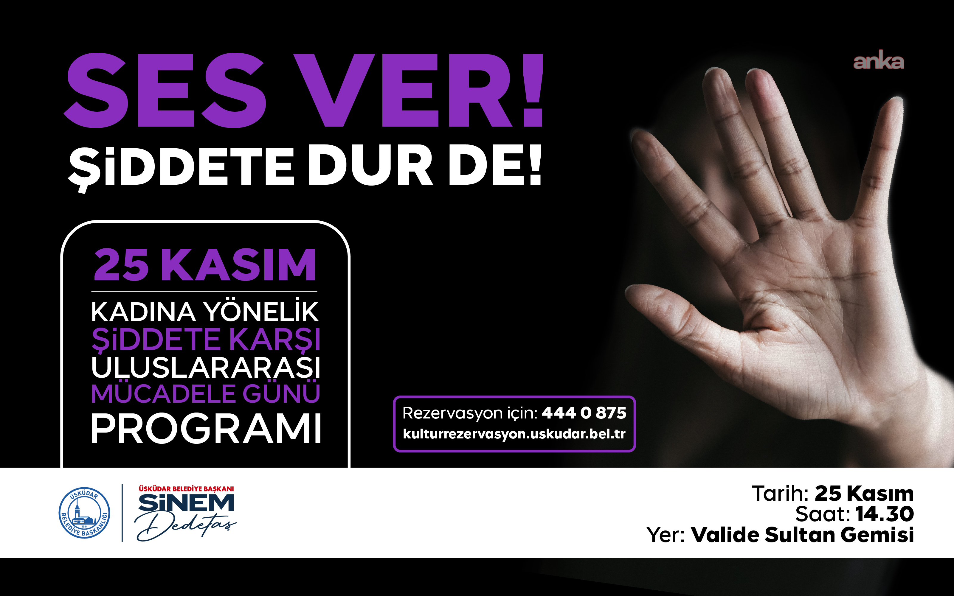 Üsküdar'da "Ses Ver! Şiddete Dur De" temasıyla etkinlik düzenlenecek