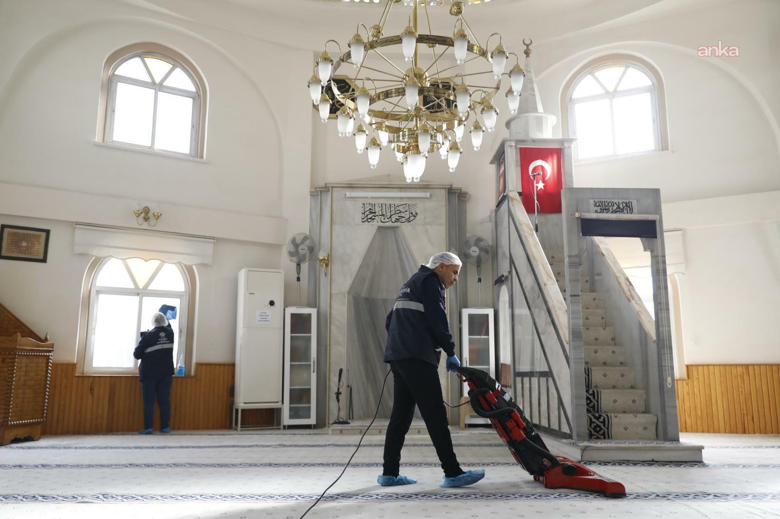 Aydın Büyükşehir Belediyesi, ibadethanelerdeki temizlik çalışmalarını sürdürüyor