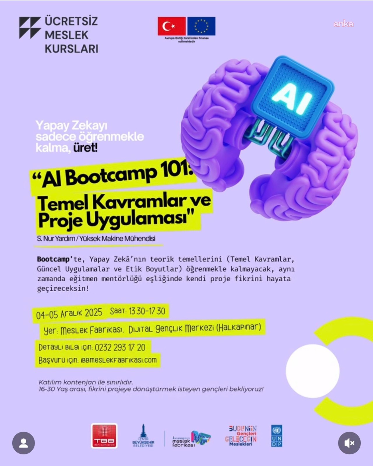 Gençlerin fikirleri yapay zekâ ile projeye dönüşecek