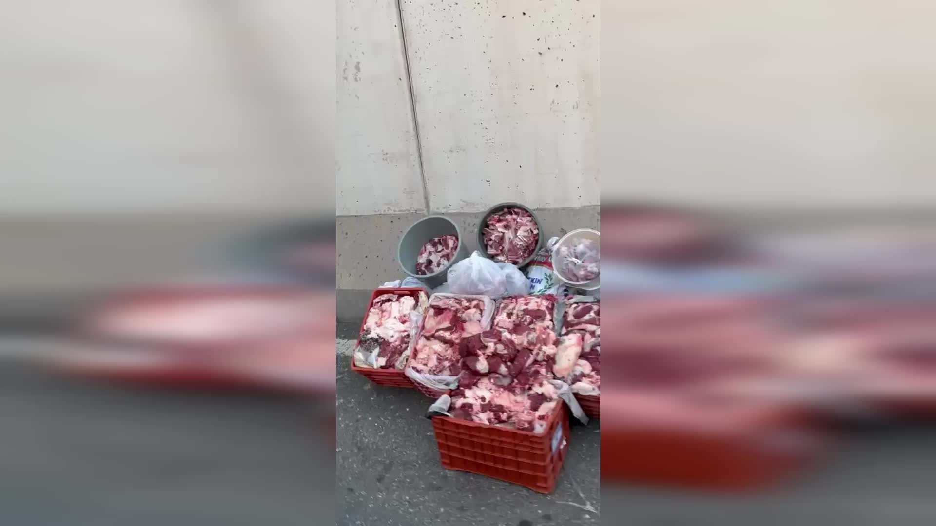 Şanlıurfa'da yol kontrolü sırasında durdurulan araçta 1 ton bozulmuş et ele geçirildi