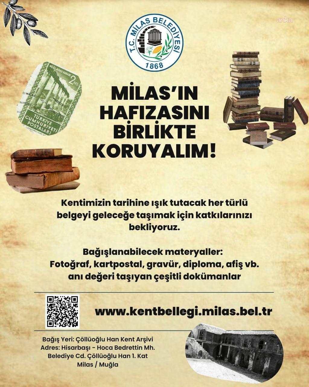 Milas Belediyesi'nden kent tarihini yaşatacak çalışma