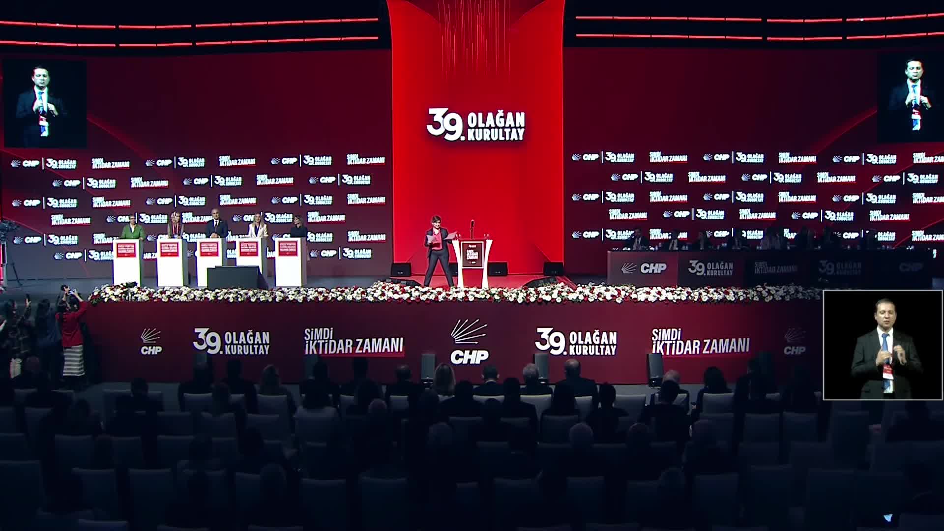 CHP’nin 39’uncu Olağan Kurultayı… Aylin Nazlıaka: Biz yoksulluğu yöneten değil yok eden bir anlayışla hareket edeceğiz