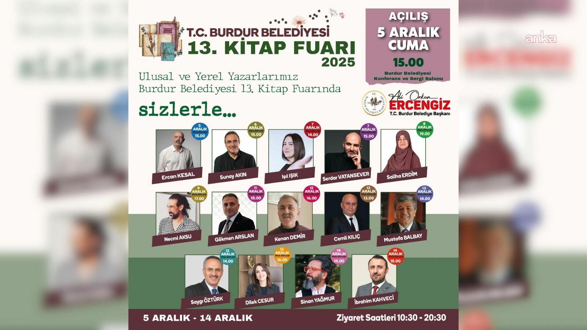 13'üncü Burdur Kitap Fuarı başlıyor