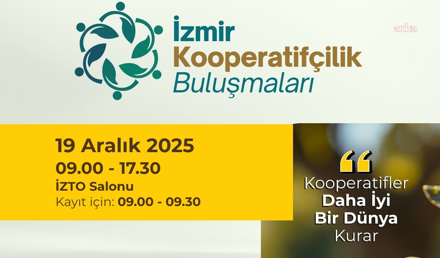 İzmir Kooperatifçilik Buluşmaları 19 Aralık’ta gerçekleştirilecek