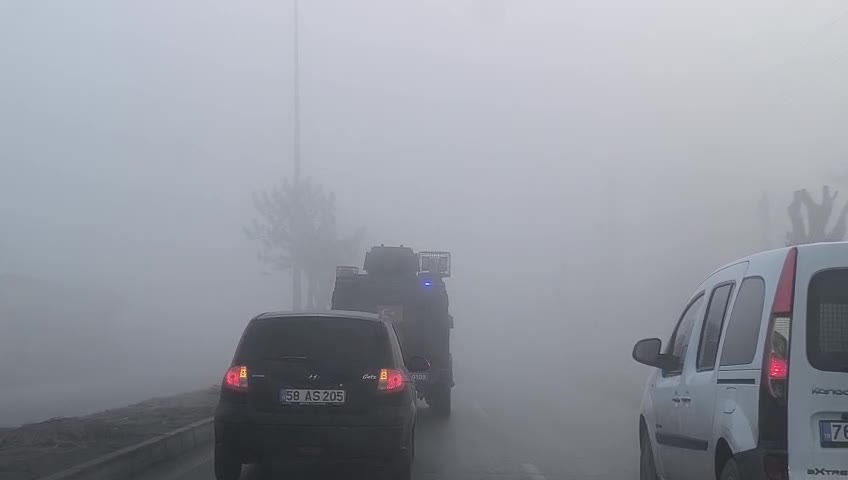 Iğdır'da yoğun sis trafik kazasına neden oldu