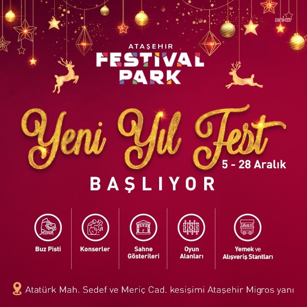 Ataşehir Festival Park, kapılarını “Yeni Yıl Fest” ile açıyor