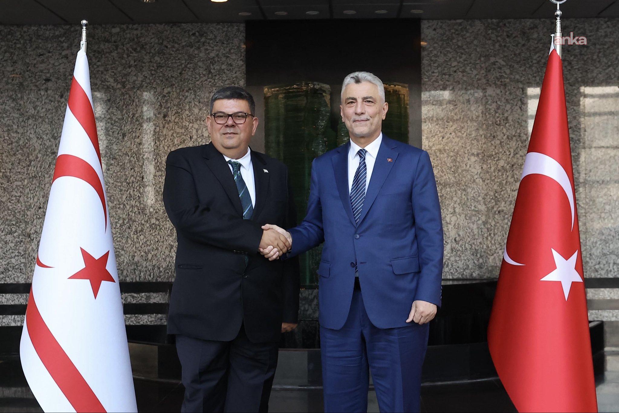 Ticaret Bakanı Bolat, KKTC Maliye Bakanı Berova ile bir araya geldi