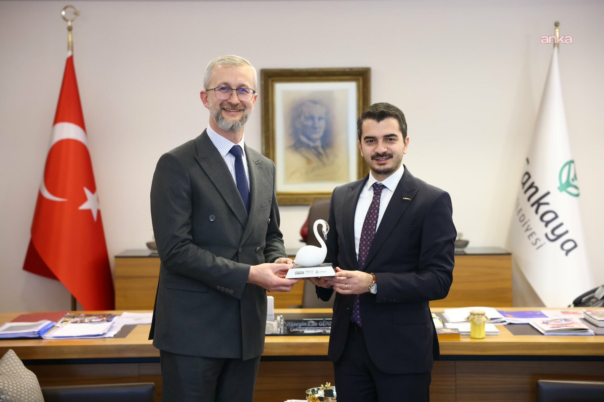 Ukrayna'nın Ankara Büyükelçisi Dzhelialov'dan Çankaya Belediye Başkanı Güner'e ziyaret
