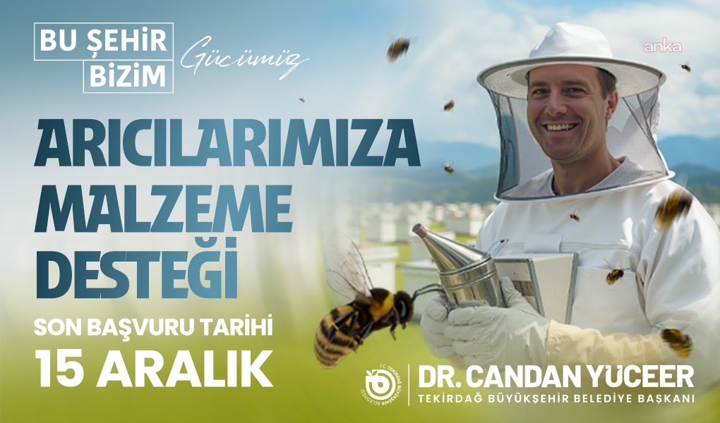Tekirdağ Büyükşehir Belediyesi'nden arıcılara malzeme desteği