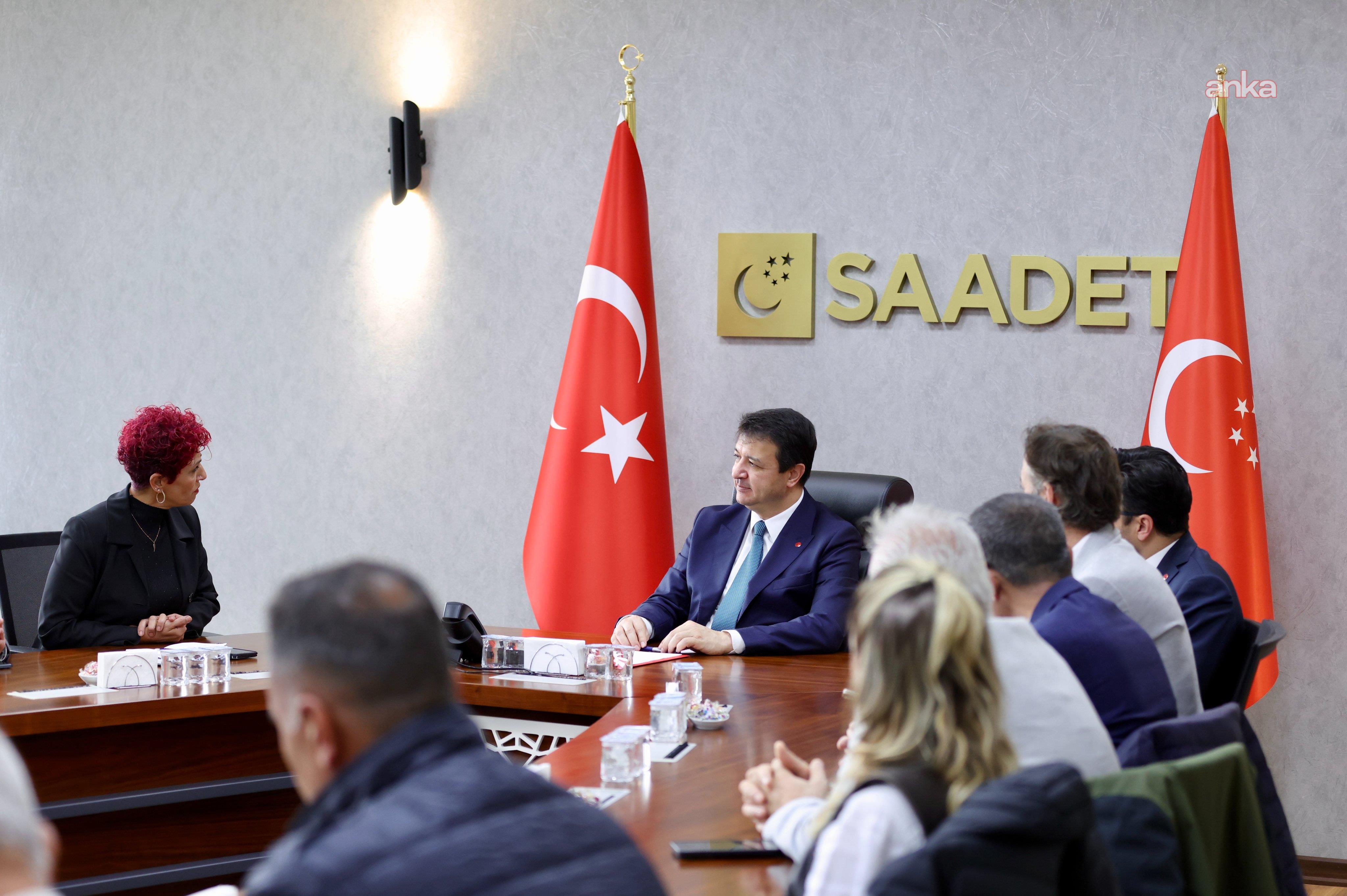 Saadet Partisi Genel Başkanı Arıkan, Emekli ve Emekçiler Dernekleri Federasyonu yöneticileriyle bir araya geldi