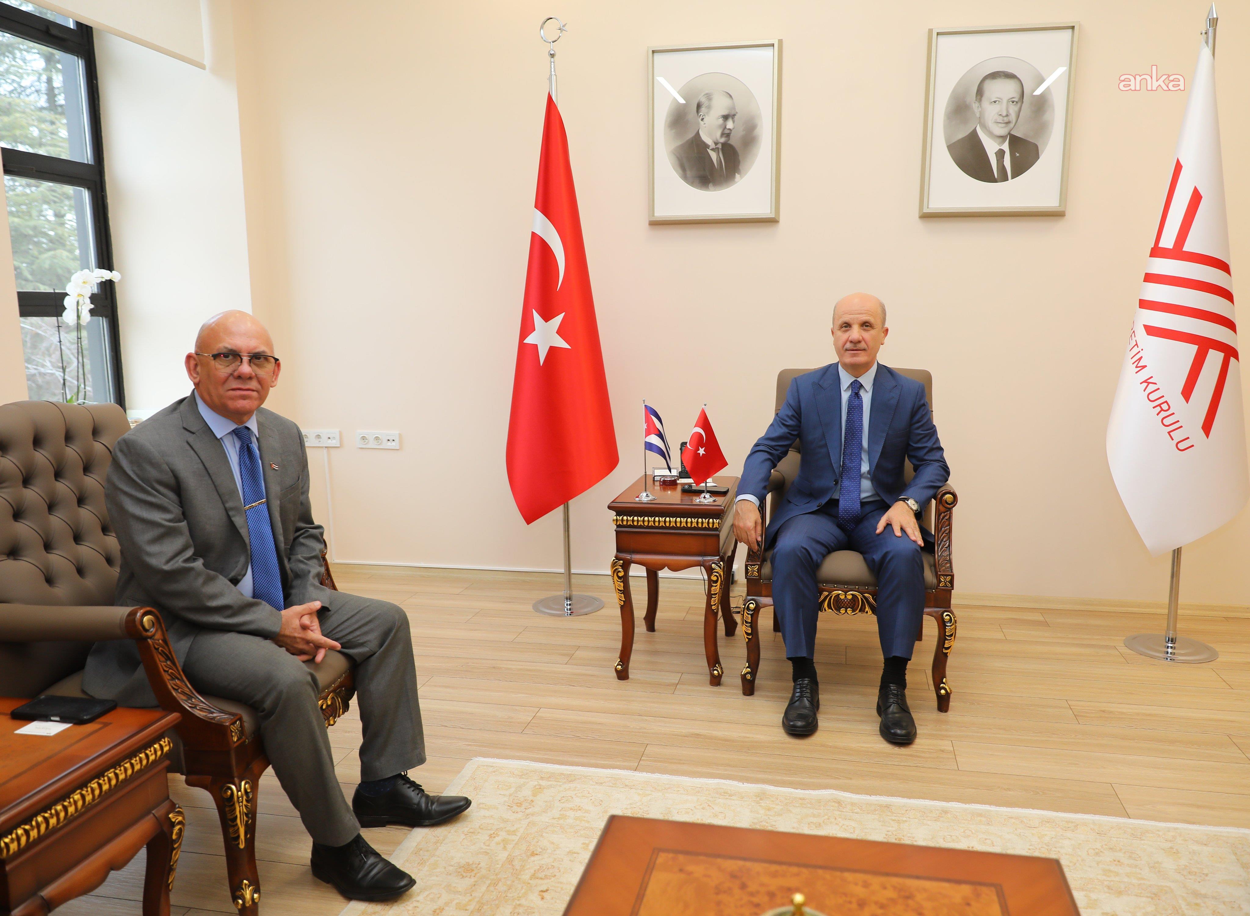 YÖK Başkanı Özvar, Küba Yükseköğretim Bakan Yardımcısı ve Japonya’nın Ankara Büyükelçisi Tamura Masami ile bir araya geldi