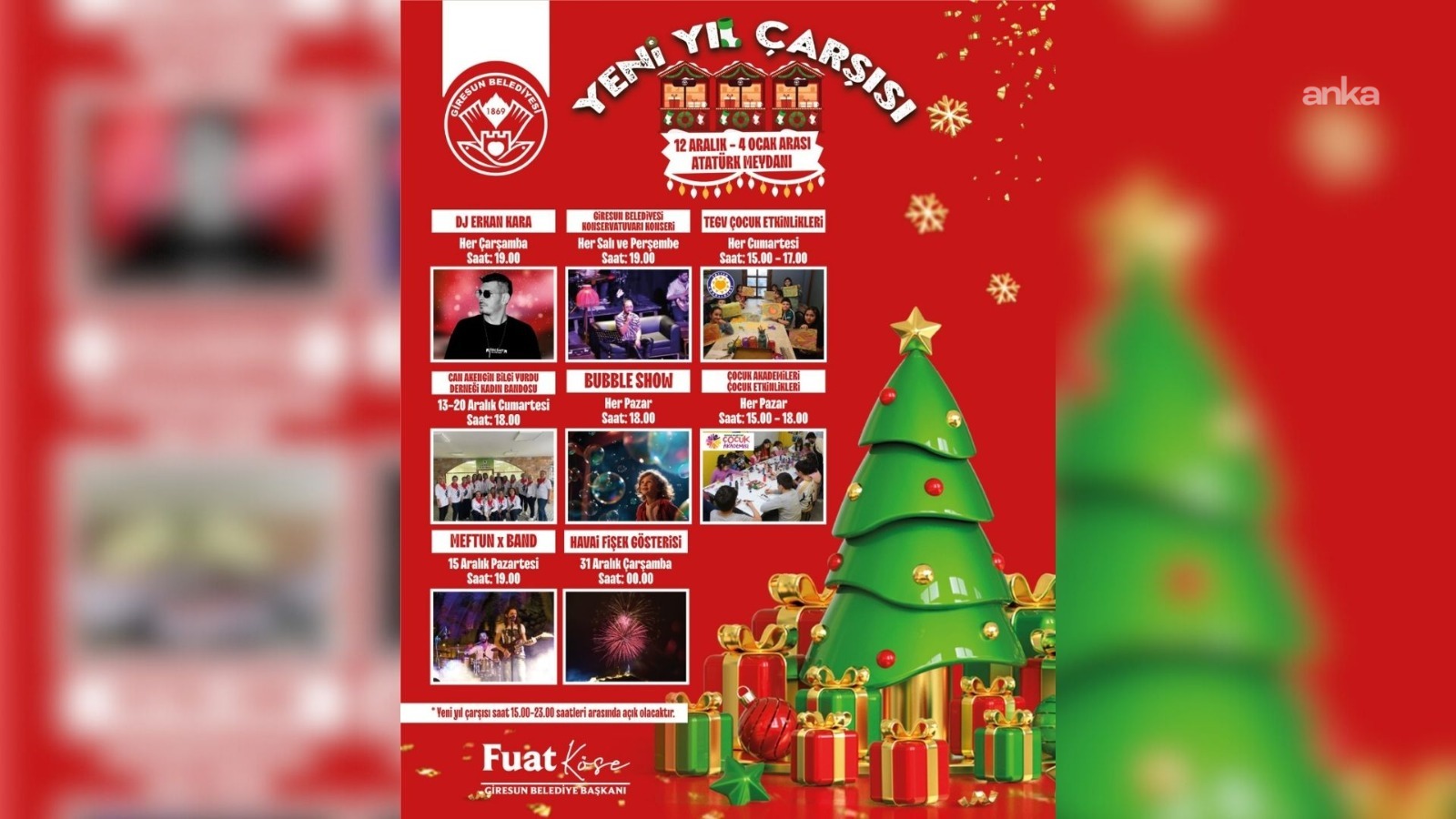 Giresun’da Yeni Yıl Çarşısı heyecanı başlıyor