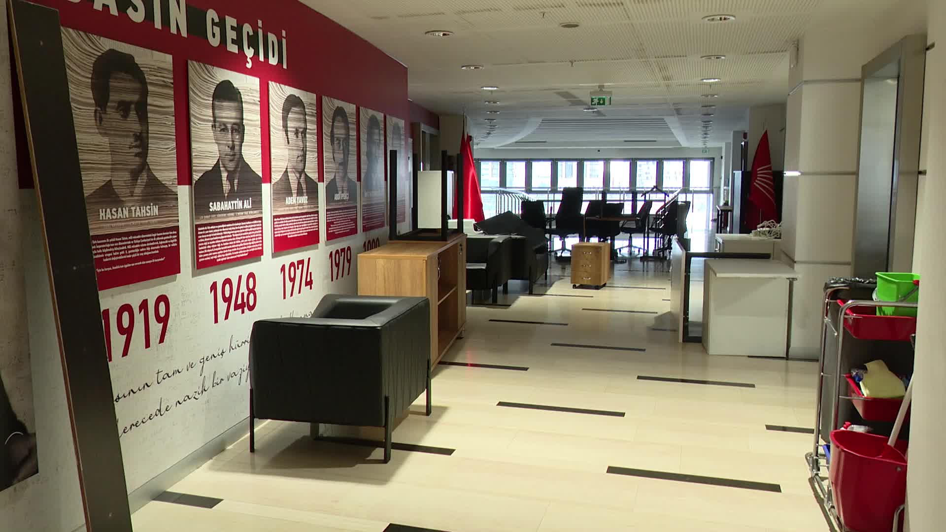 CHP Genel Merkezi'nde yeni MYK üyelerinin odaları hazırlandı