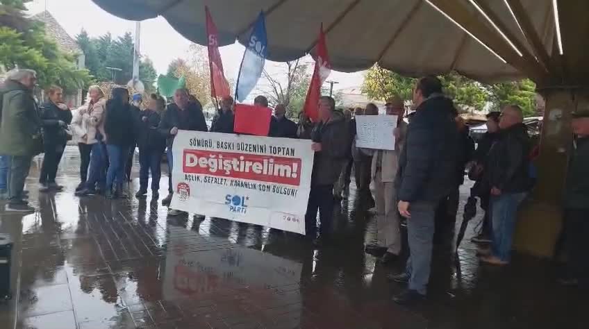 Sol Parti ve Tüm Emekliler Sendikası Fındıklı’da 2026 bütçesini protesto etti: "Sermayeye değil, emekçiye bütçe"