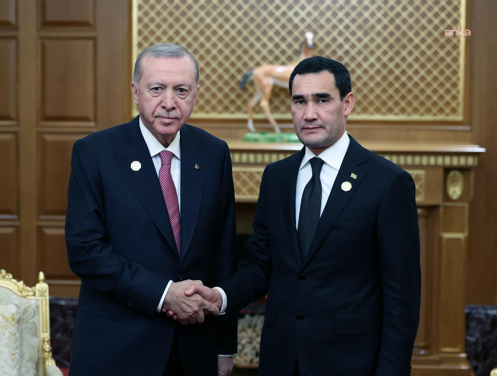 Cumhurbaşkanı Erdoğan, Türkmenistan Devlet Başkanı Berdimuhammedov ile görüştü