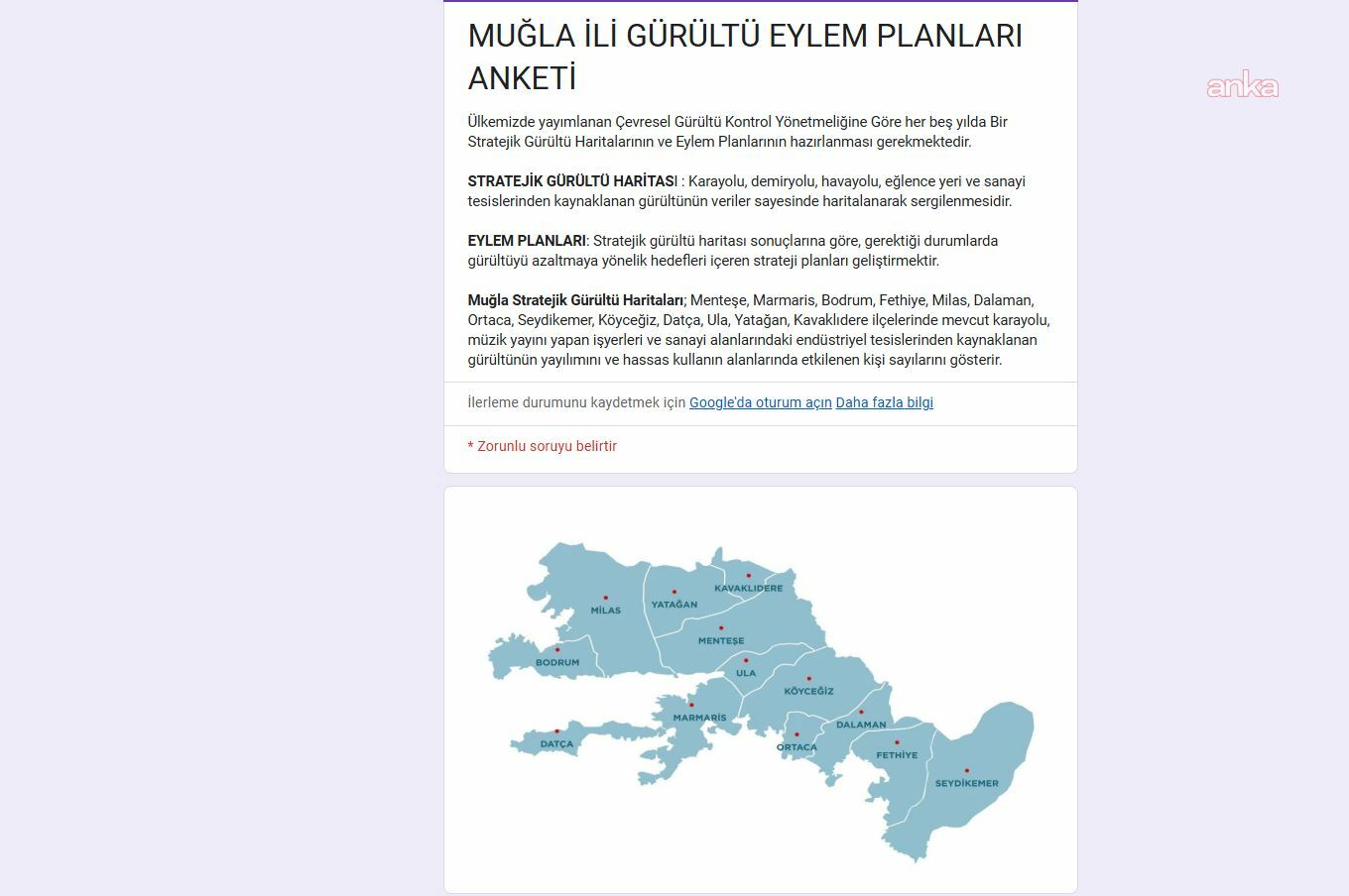 Muğla Büyükşehir Belediyesi'nden vatandaş katılımlı Gürültü Eylem Planı anketi