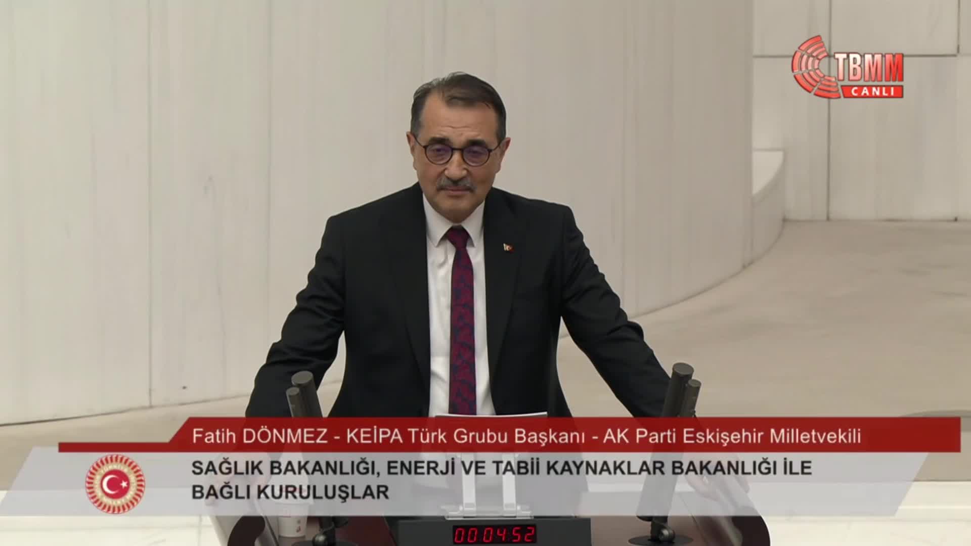2026 bütçesi TBMM Genel Kurulu'nda... AK Partili Dönmez: 2035 yılına kadar yenilenebilir kurulu gücümüzün 120 bin megavata çıkarılması hedeflenmektedir
