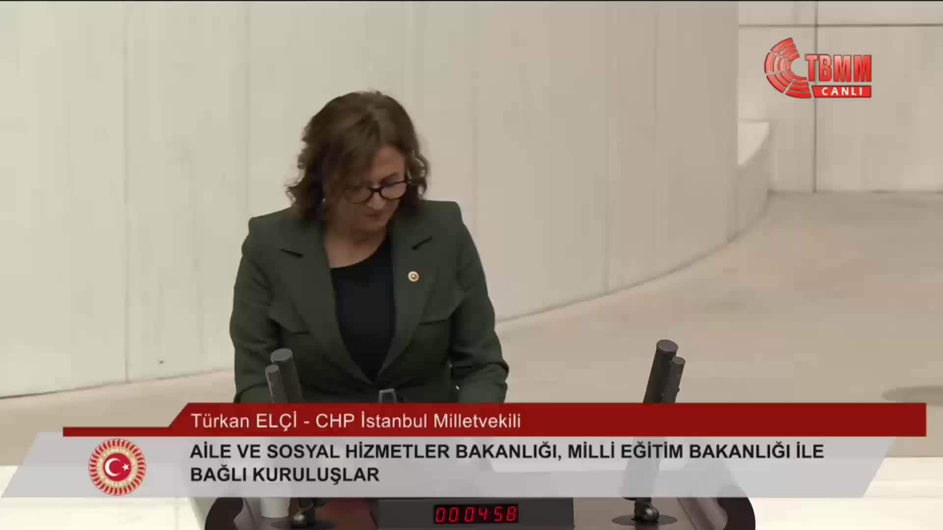 2026 bütçesi TBMM Genel Kurulu’nda… CHP'li Özçağdaş: "Siz ancak bakan çocuklarının hakkını bilirsiniz"