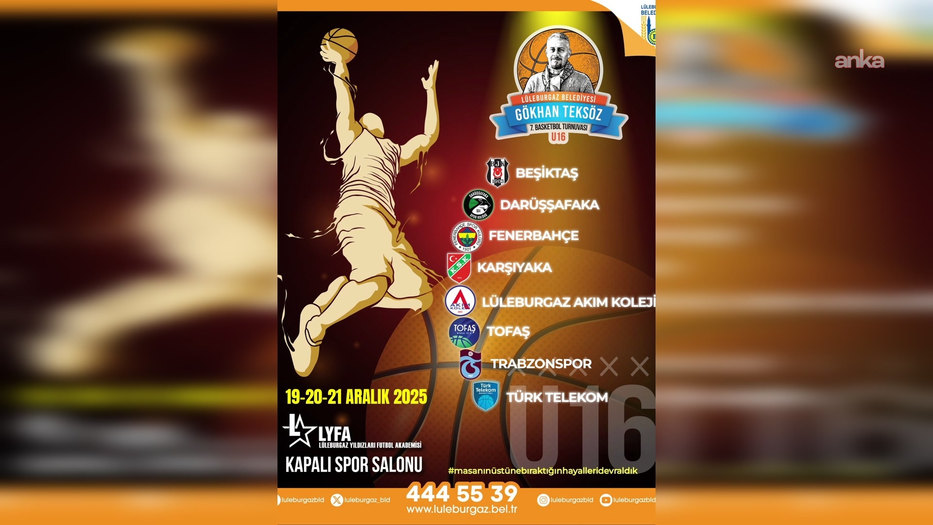 Lüleburgaz'da "Gökhan Teksöz Basketbol Turnuvası" için geri sayım başladı