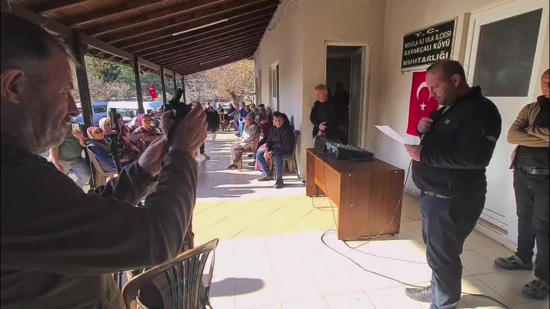 Muğla’da kalker ocağı projesine mahalle sakinlerinden tepki