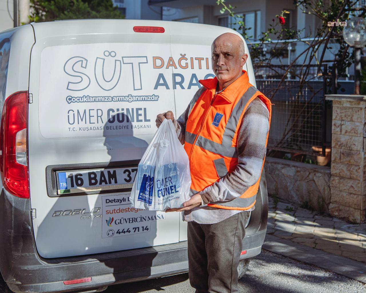 Kuşadası Belediyesi, 2025'in başından bu yana ihtiyaç sahibi ailelere 122 bin litre süt dağıttı