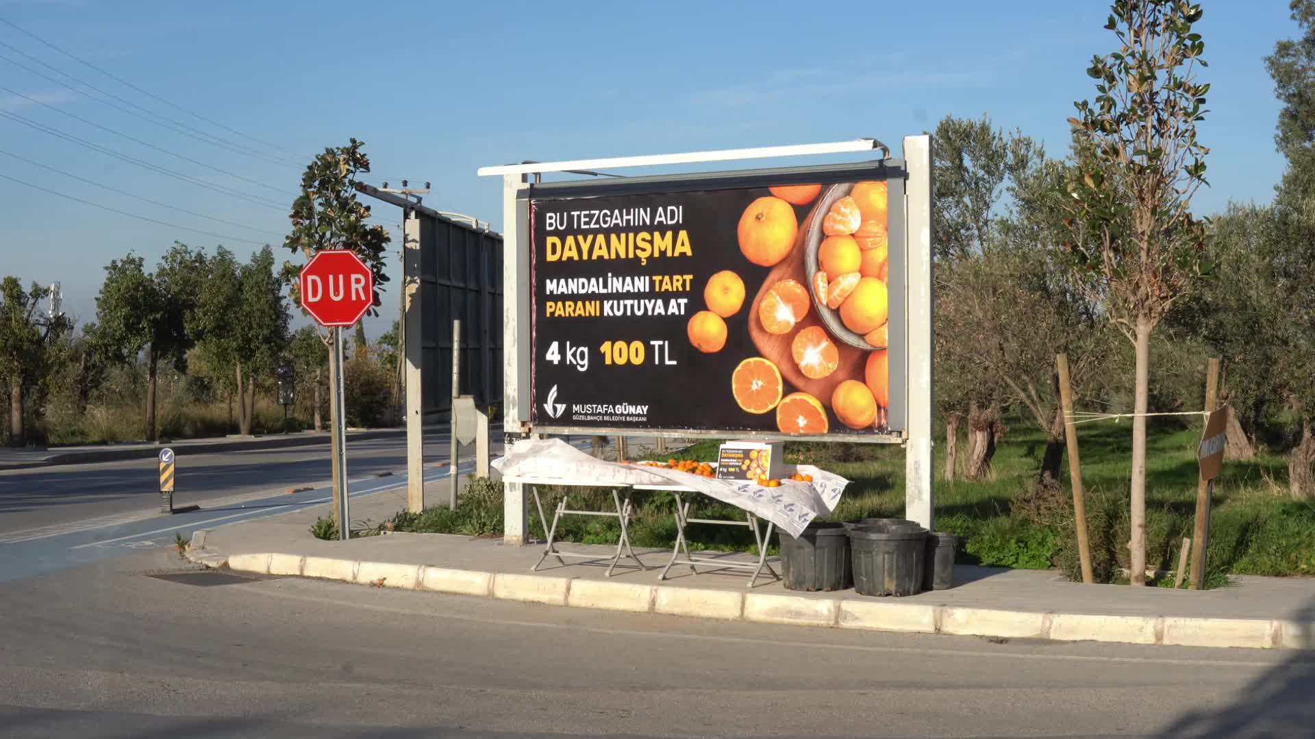 Güzelbahçe’de güven ve dayanışma esaslı uygulama... “Mandalinanı tart, parasını kutusuna at”