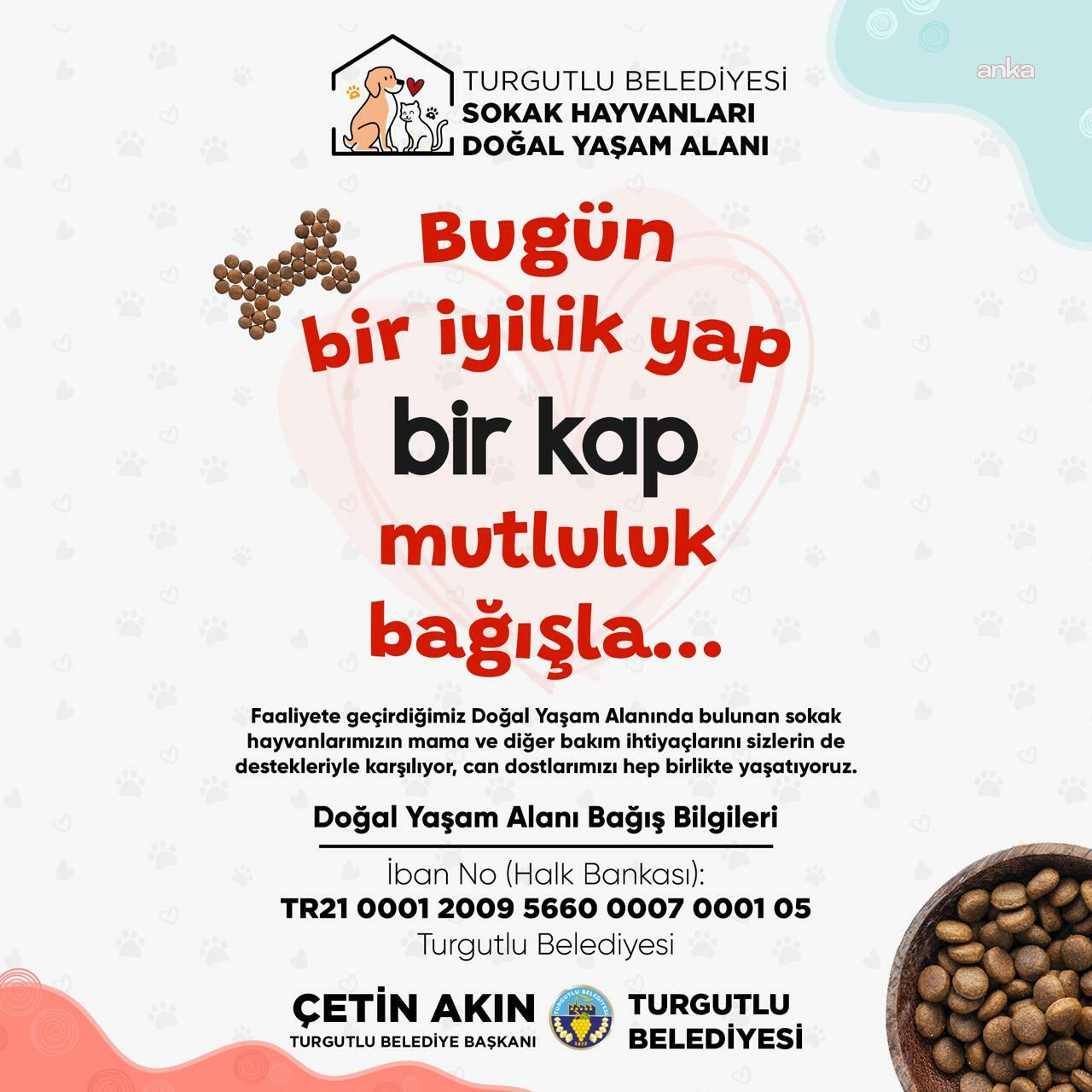 Turgutlu Belediyesi’nden sahipsiz can dostlar için bağış kampanyası